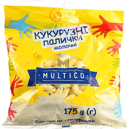 Кукурудзяні палички Multico Odessa 175г молочні