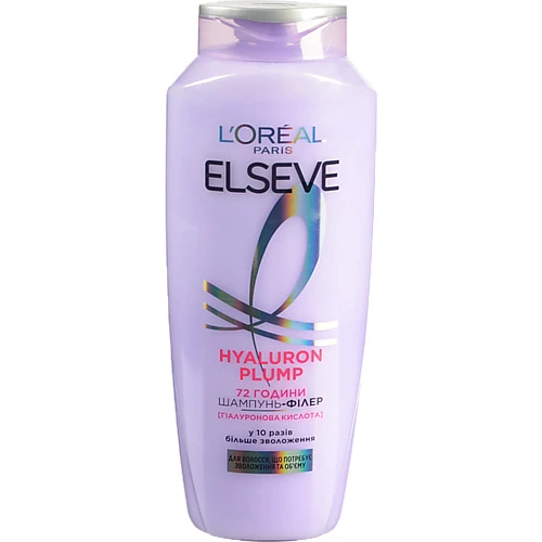 Шампунь-філлер для волосся Hyaluron plump Elseve 400мл
