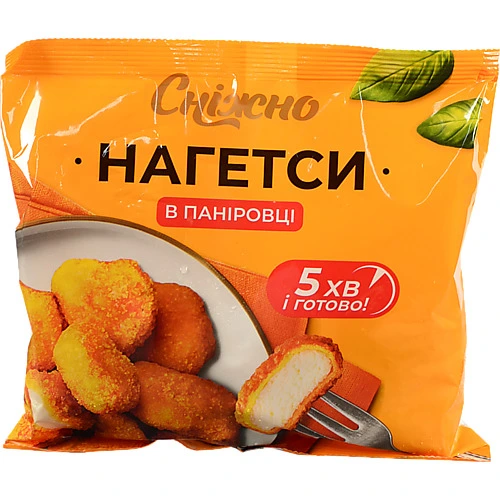 Нагетси Сніжно 400г в паніровці зам.