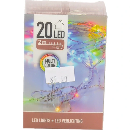 Гірлянда світодіодна 230см 20 ламп LED різнокольорова