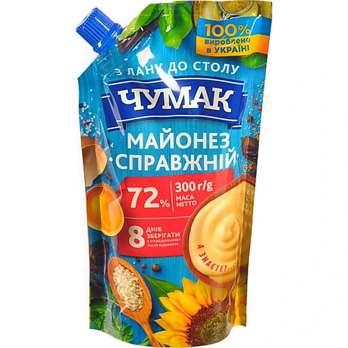 Майонез Чумак Справжній 72% 300г
