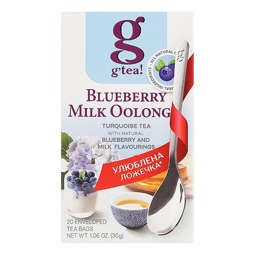Чай g'tea! 20п блюбері мілк оолонг бірюз. чорниця