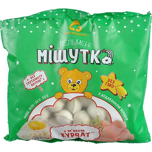 Пельмені з м'ясом курчат Мішутка м/у 400г