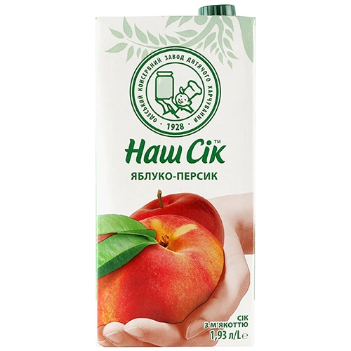 Сік Наш сік 0.95л яблуко персик