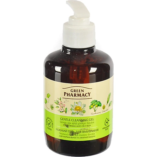 Гель для вмивання ніжний Зелений чай Зеленая аптека 270мл