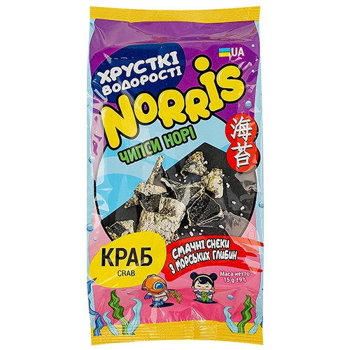 Чіпси норі Norris 15г краб
