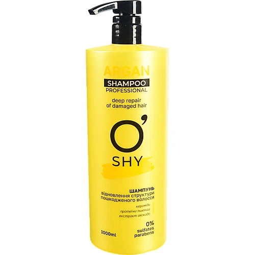 Шампунь для волосся Відновлення структури пошкодженого волосся Argan O'shy 1л