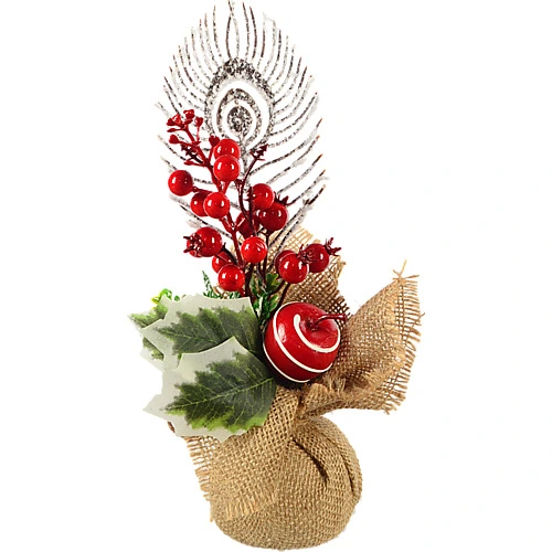 Декор новорічний флористична композиція тип 10 28cm