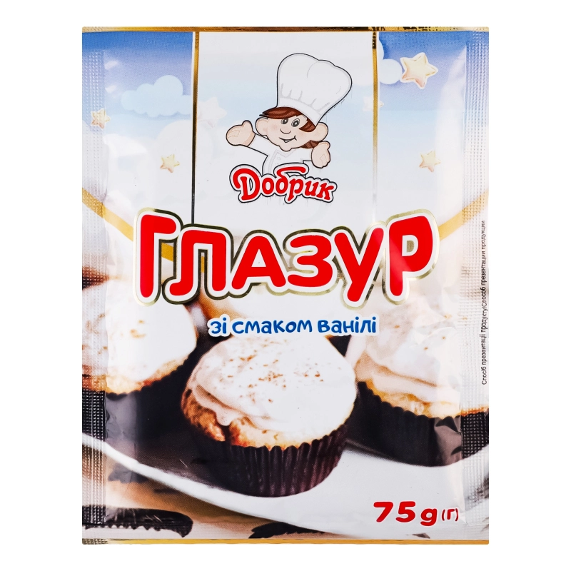 Глазур зі смаком ванілі Добрик м/у 75г