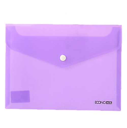 Папка-конверт Economix на кнопке А5 пластикова прозора  E31316