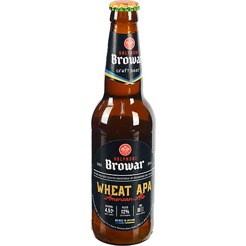 Пиво Бровар 0.35л Wheat APA світле нефільтроване