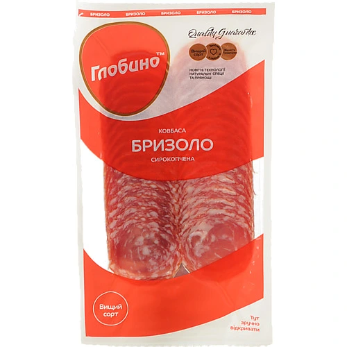 Ковбаса нарізка Бризоло Глобино сирокопчена (80г)