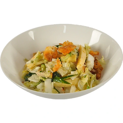 Салат з копченого мяса та сухариками