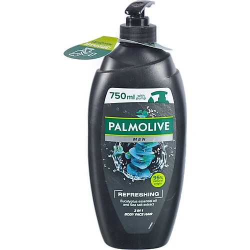 Гель для душу Refreshing Eucaliptus essential oil&Sea salt extract 3in1 Men Palmolive 750мл