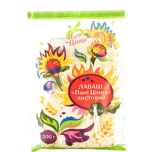 Лаваш Пані Цінна 3 листи,  300 г