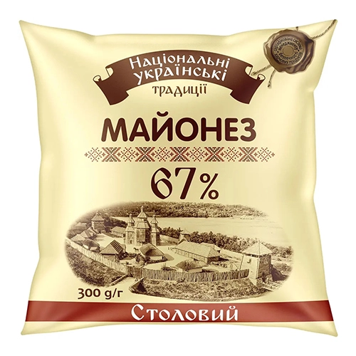 Майонез Столовий 67 філ пак 300г НУТ