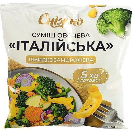 Суміш овочева Сніжно 400г італійська