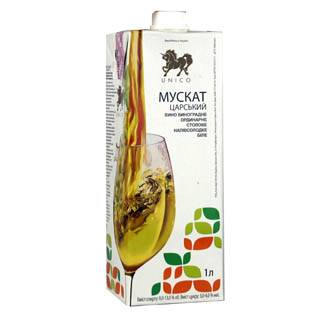Bино Unico 1л мускат царський біле н.с пак