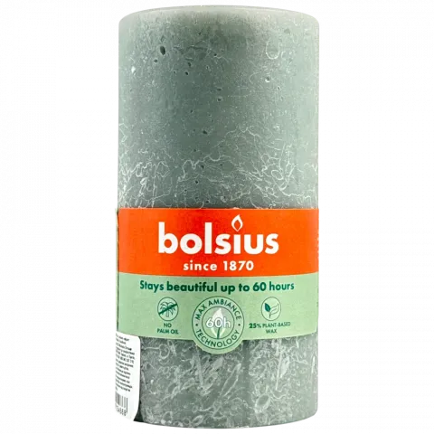Свіча Bolsius 130/68 рустік зелений нефрит, арт. 103668790368