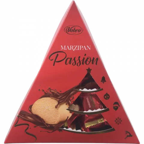 Цукерки Vobro 100 г Ялинка червона Marzipan (Польща)