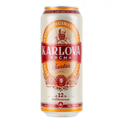 Пиво Karlova 0,5 з/б Krcma Jantar світле 5,2И451