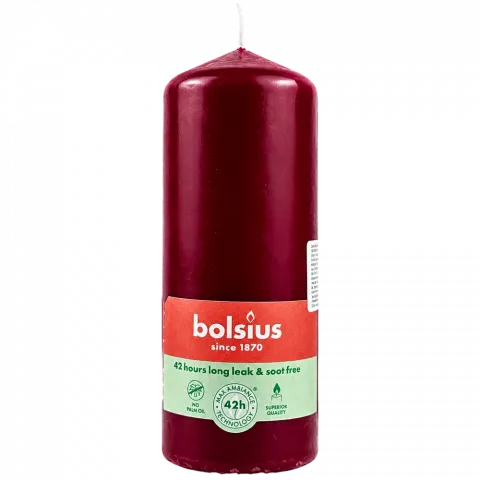 Свіча Bolsius 150/58 черв. вельвет 42 год. 103614606947