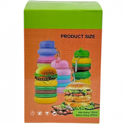 Пляшка для води 600мл силікон арт. YD-15-16798 И399