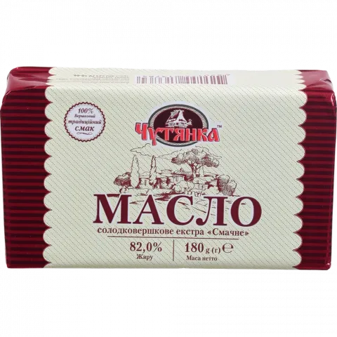 Масло Чутянка 82 180 г екстра Смачне