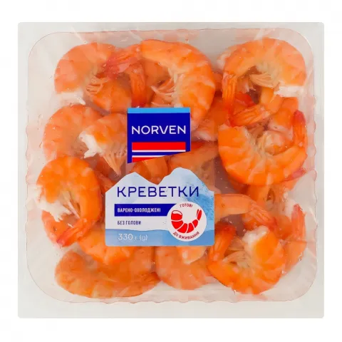 Креветки Norven 330 г б/г вар. охол.