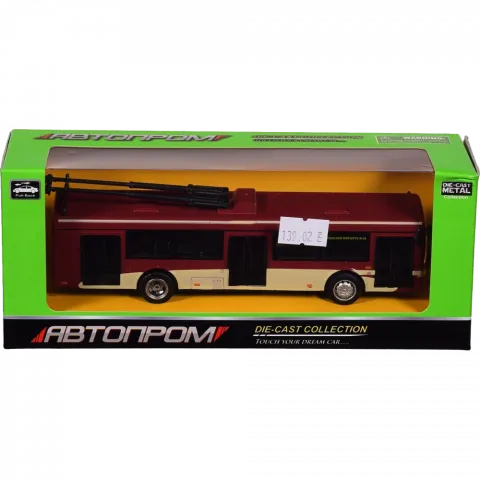 Іграшка Машина Тролейбус метал. Avtoprom 1:72 6407ABCD