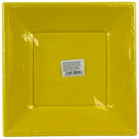 Тарілки квадратні пластик 23см 10шт. Жовтий арт. 34901A-9 И