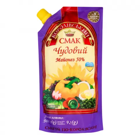 Майонез Королівський смак 300 г д/пак. 50 Чудовий