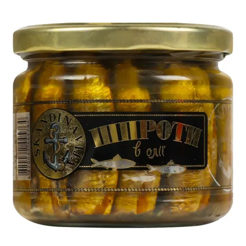 Шпроти Скандинавія Екватор 250 г скл. в/о