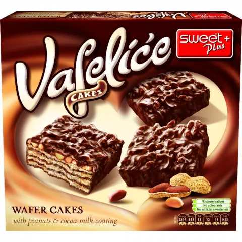 Вафлі VAFELICE 165г у какао-глаз.з арахісом (Болгарія)