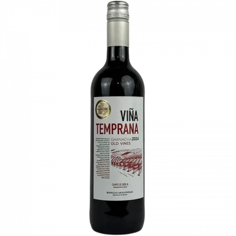 Вино Vina Temprana 0,75л сухе червоне 14 2023 ІспаніяИ045