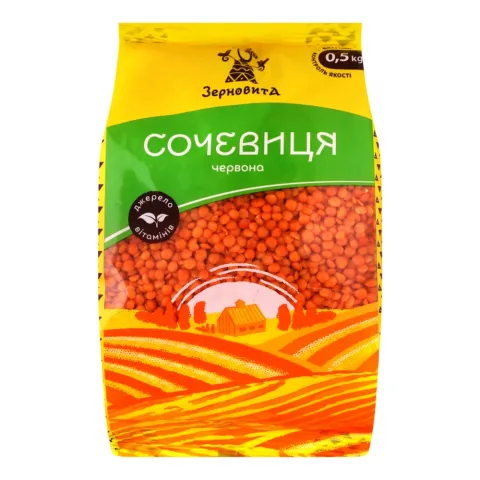 Крупа Зерновита Сочевиця 500 г червона