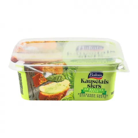 Сир плавлений Baltais 180г базилік і песто (Латвія)